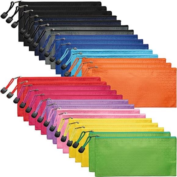 29pcs Zipper Pencil Pouches, Small Zipper Pencil Bags, Waterproof Pencil Cases - Picture 1 of 8